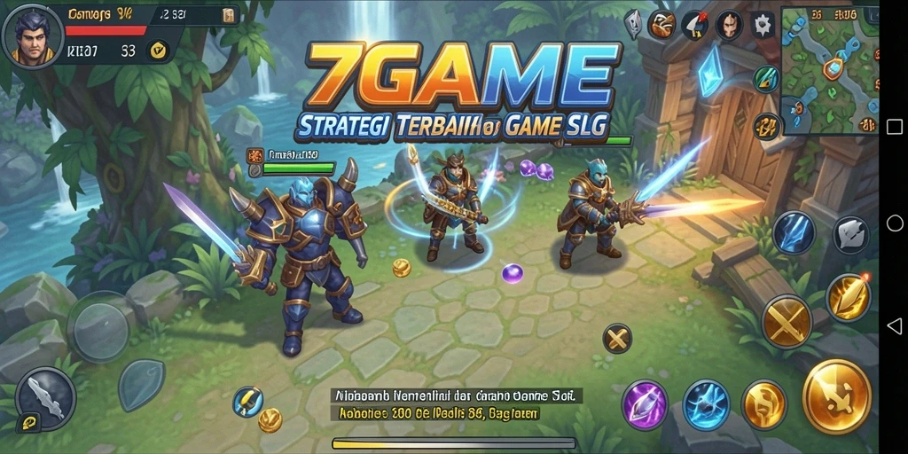 Tangkapan layar gameplay 7GAME menampilkan pertempuran taktis yang intens.