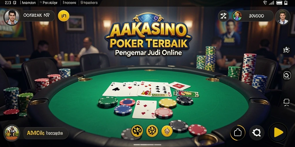 Screenshot AAKASINO menampilkan pengalaman bermain Poker yang mendebarkan.