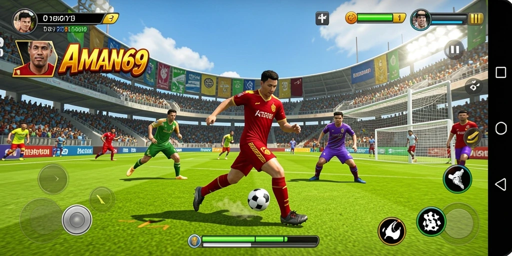 Tampilan gameplay seru dari AMAN69 dalam pertandingan olahraga.