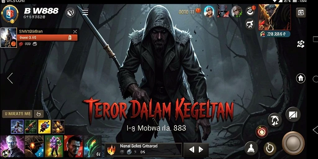 Tampilan mendebarkan dari gameplay BW888 dengan makhluk menakutkan.