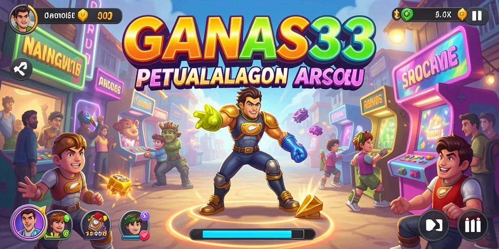 Tangkapan layar utama dari gameplay seru GANAS33 di dunia Arcade.