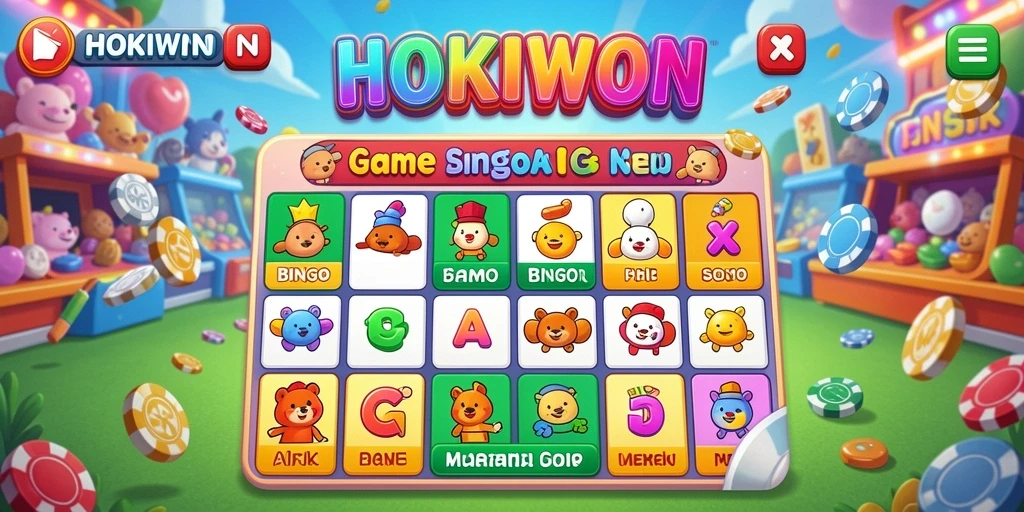 Screenshot gameplay HOKIWON yang menunjukkan suasana permainan Bingo yang seru.