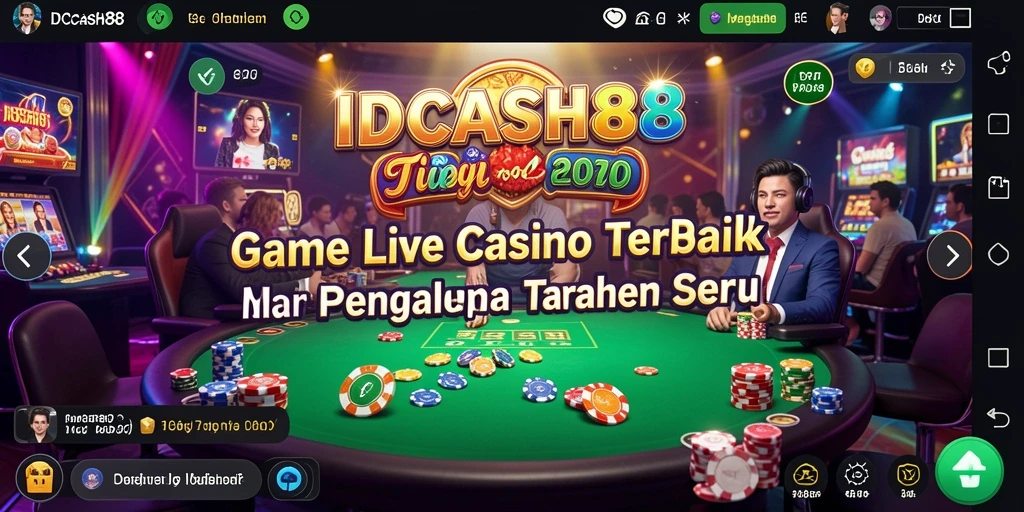 Screenshot gameplay Live Casino IDCASH88 yang menarik dan mendebarkan.