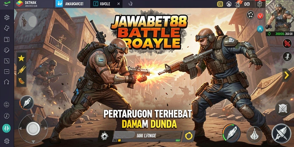 Gameplay JAWABET88 yang seru dalam arena Battle Royale.