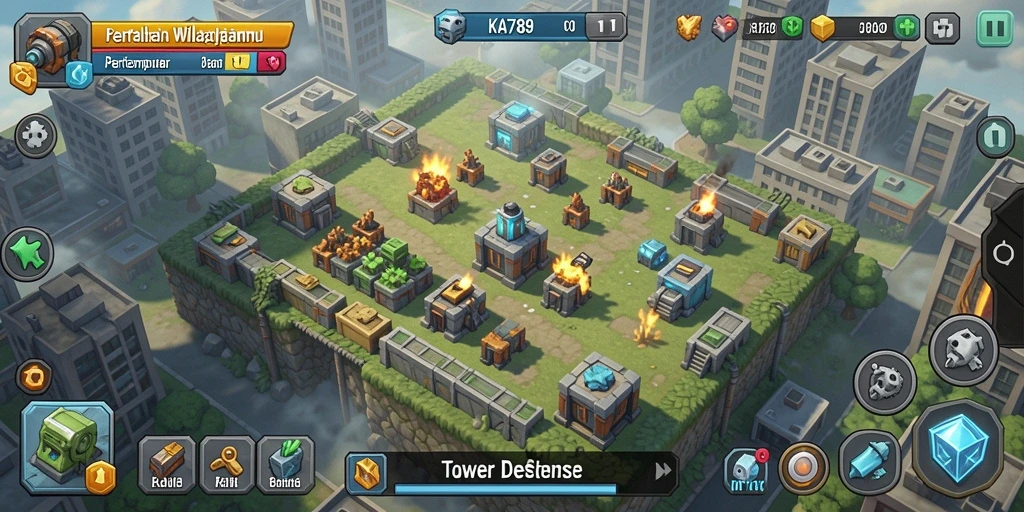 Gameplay seru Tower Defense di KA789 dengan strategi menara yang menarik.