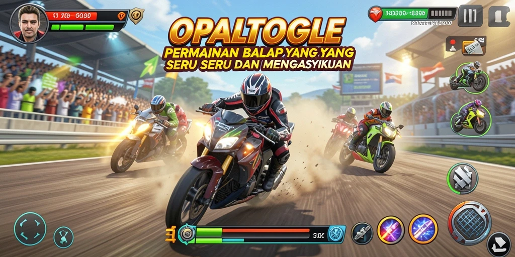 Tampilan gameplay balap yang seru di OPALTOGEL.
