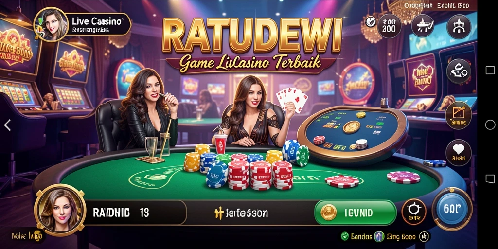 Tampilan gameplay Live Casino yang mendebarkan di RATUDEWI.
