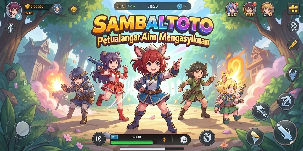 Tampilan screenshot utama SAMBALTOTO dengan karakter anime yang beraksi.