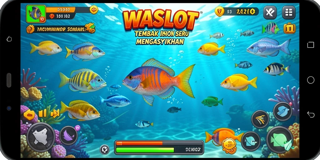 Tangkapan layar gameplay seru dari WASLOT, permainan Tembak Ikan yang menarik.