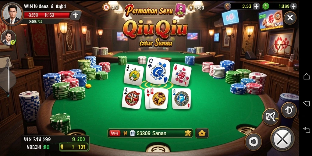 Screenshot gameplay QiuQiu WIN199 yang menegangkan.